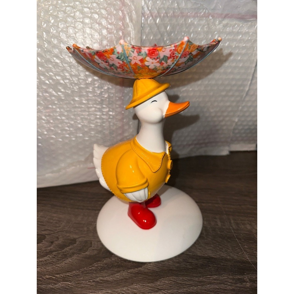 Bath and Body Works Silly Goose 3 wick candle holder duck spring rain umbrella - Picture 5 of 6